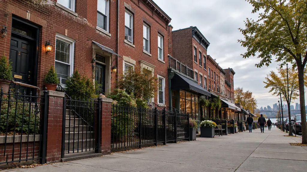 Local businesses along a street in Western Queens, New York City